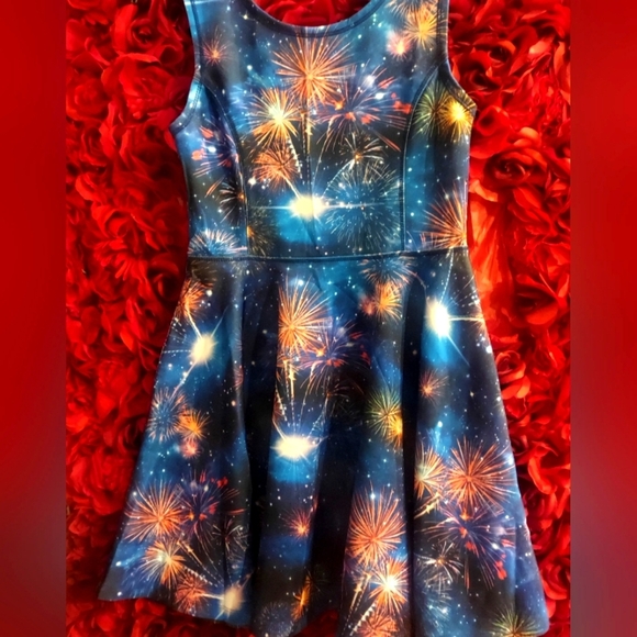 Children's Place 1989 Girls Firework Dress Size 12 Like New Worn Once - Picture 1 of 7